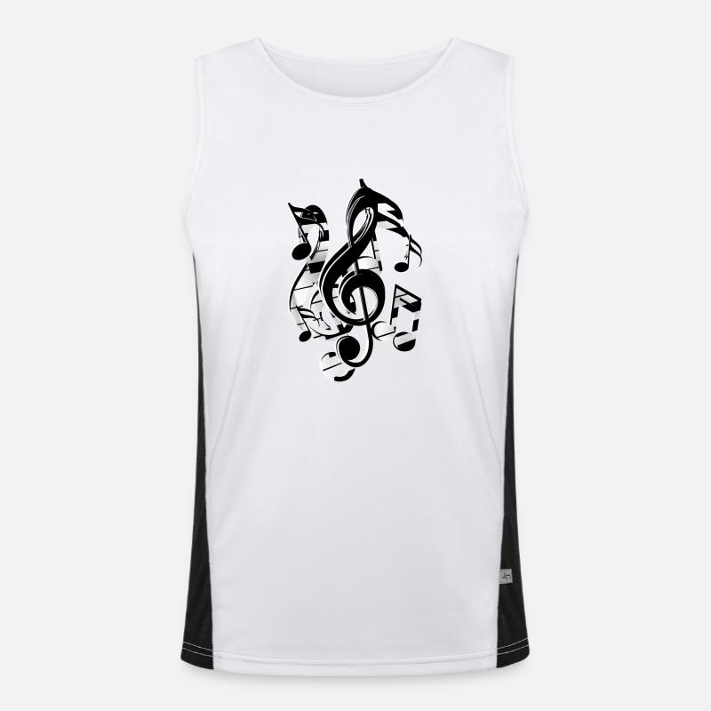 Clef notes Men's Functional Contrast Tank Top 