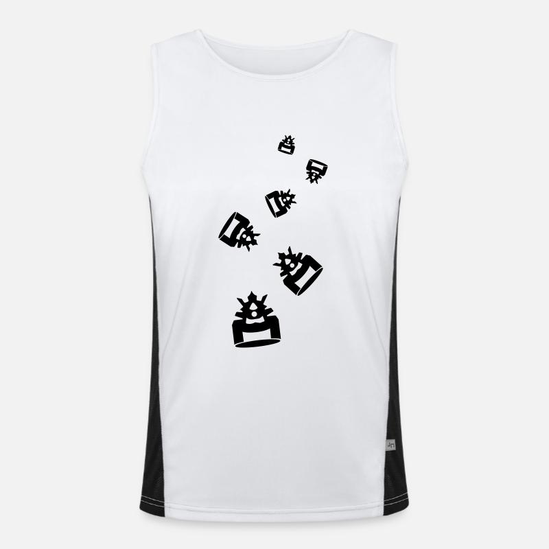 Samurai Helm Funktionelles Kontrast-Tank Top für Männer 