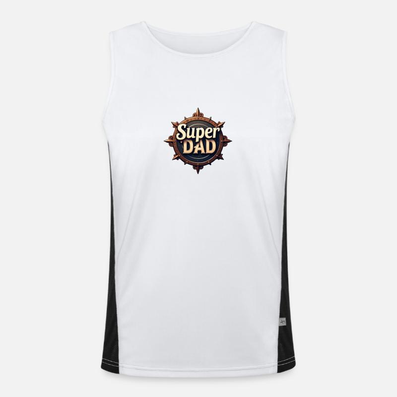 super Dad Funktionelles Kontrast-Tank Top für Männer 