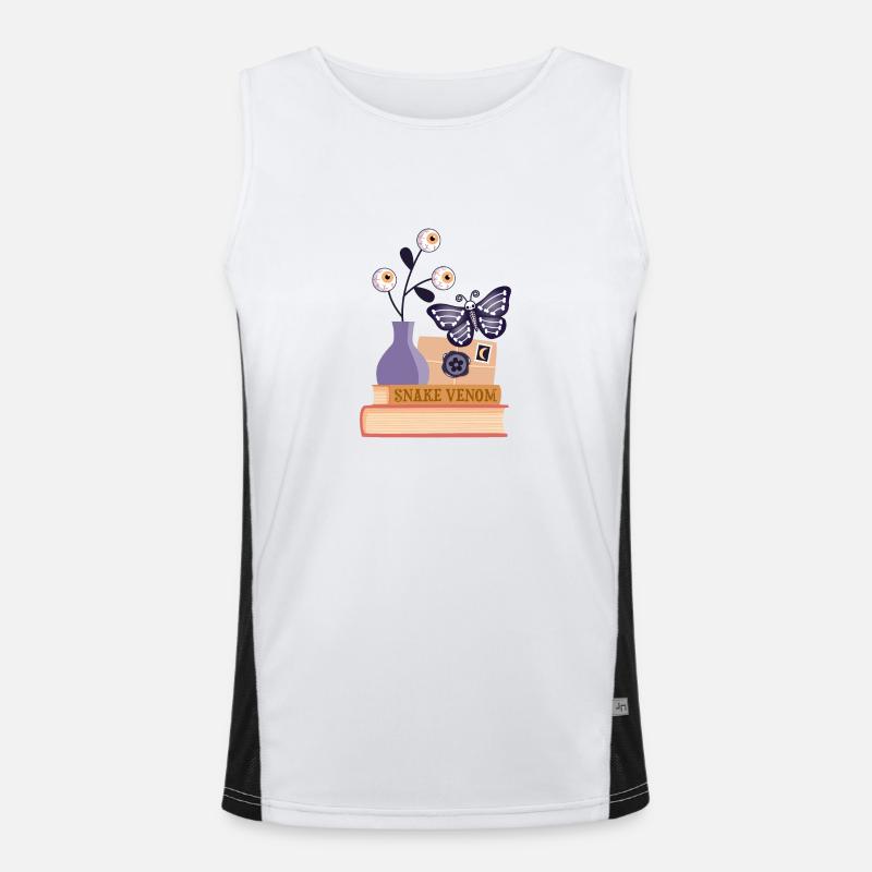 Halloween Stillleben Funktionelles Kontrast-Tank Top für Männer 