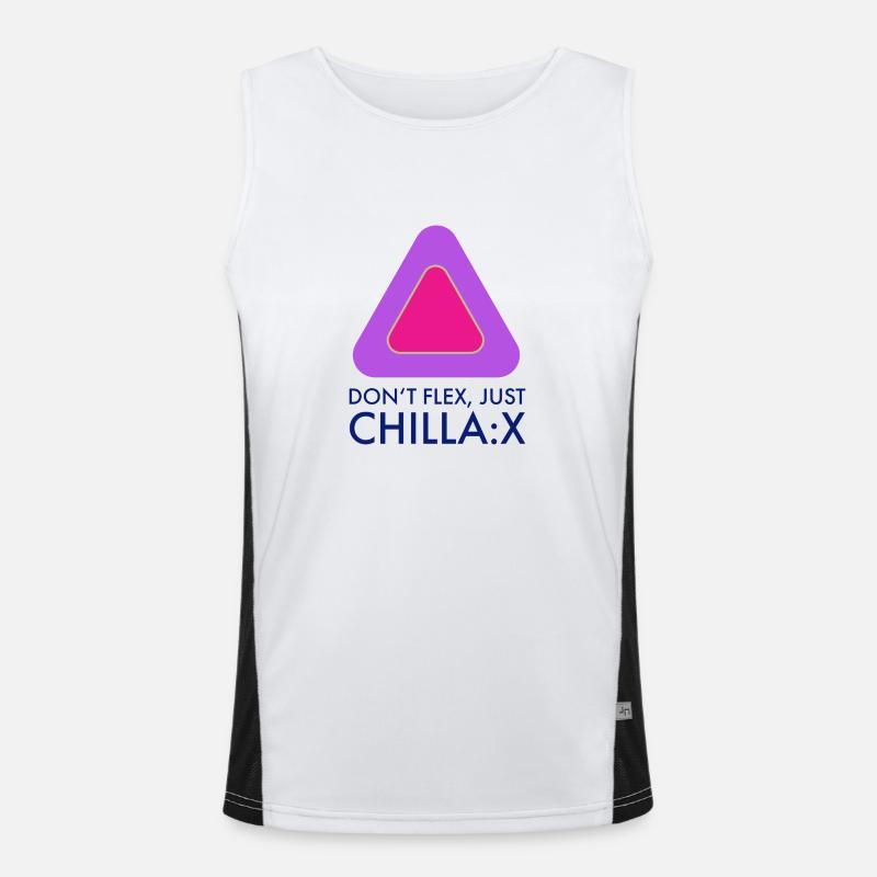 Don‘t flex just chillax Funktionelles Kontrast-Tank Top für Männer 