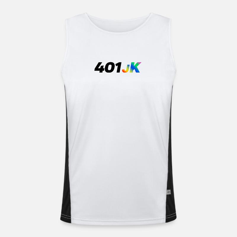 401JK Rainbow Gradient Men's Functional Contrast Tank Top 