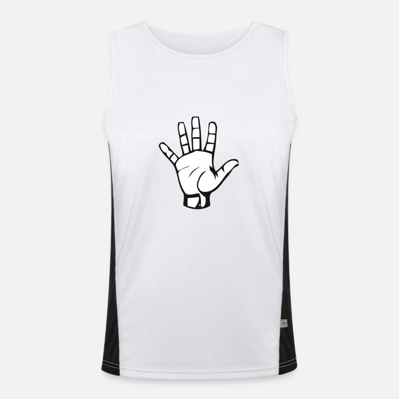 Hand Funktionelles Kontrast-Tank Top für Männer 