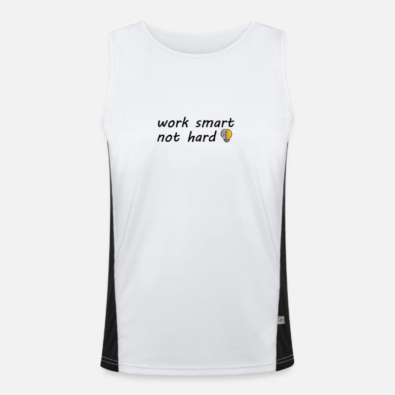 work smart not hard Funktionelles Kontrast-Tank Top für Männer 