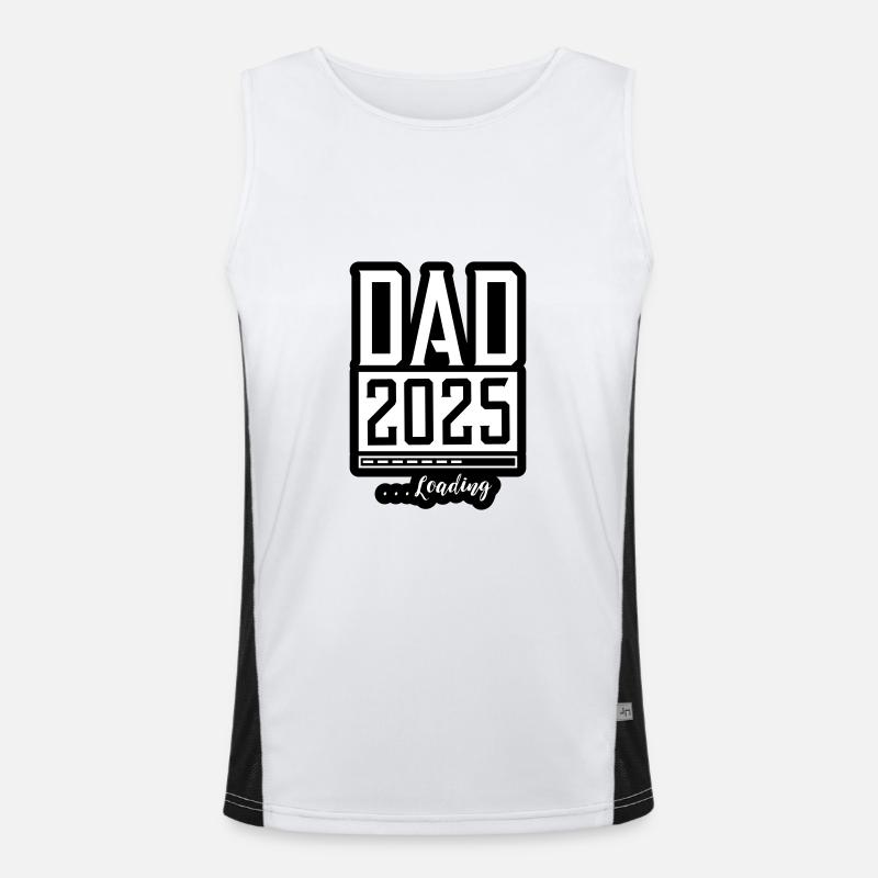 Dad 2025 Loading Papa - Men's Functional Contrast Tank Top  - white/black