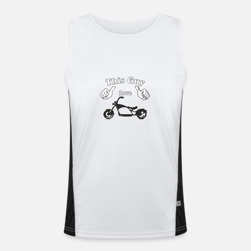 This guy love bikes Men's Functional Contrast Tank Top 