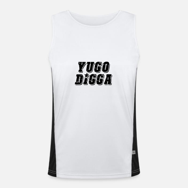 yugo digga - style uni des Balkans Débardeur respirant contrasté Homme 