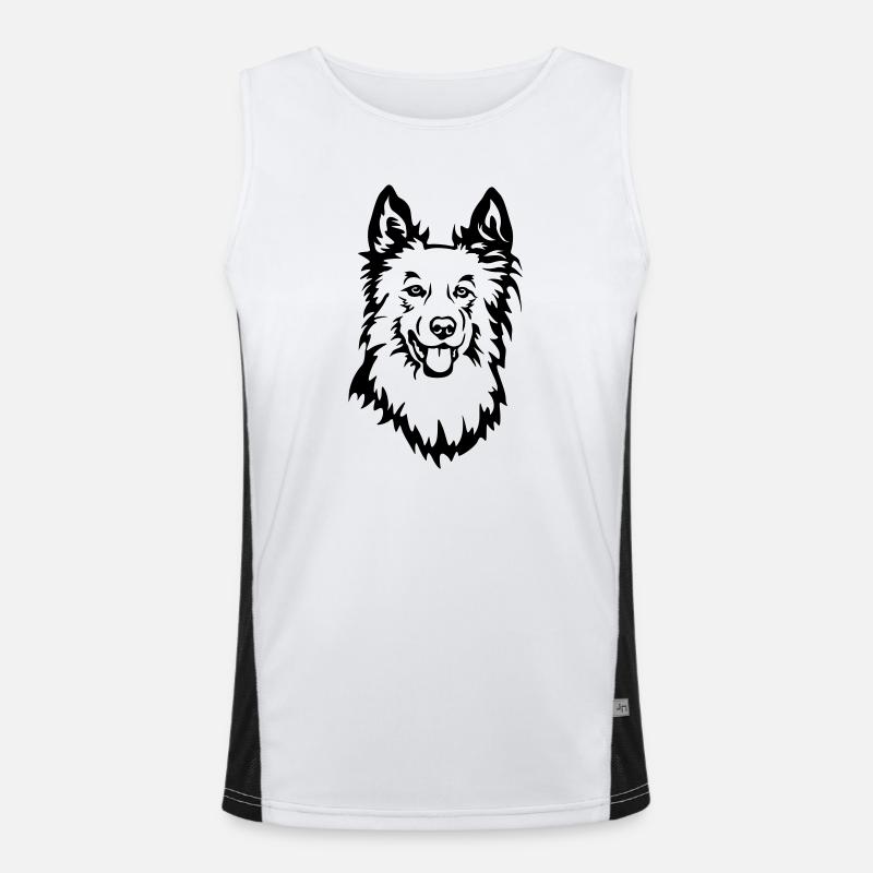 Harzer Fuchs Kopf Funktionelles Kontrast-Tank Top für Männer 