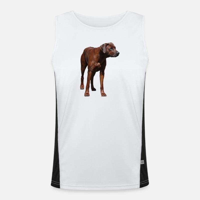 Rhodesian Ridgeback - Hunde Motiv Funktionelles Kontrast-Tank Top für Männer 