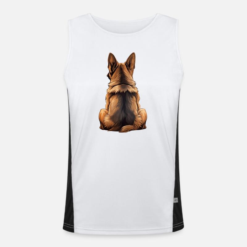 German Shepherd Men's Functional Contrast Tank Top 