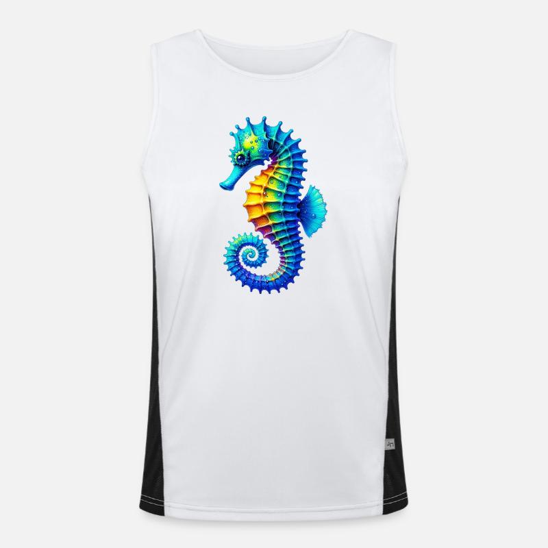 Seepferdchen Funktionelles Kontrast-Tank Top für Männer 