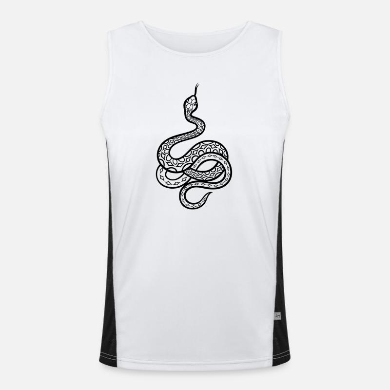 Serpent minimaliste à colorier soi-même Débardeur respirant contrasté Homme 