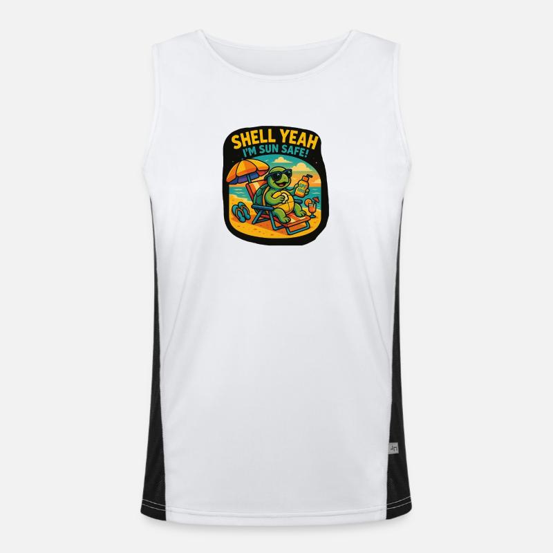 Shell yes – Sun Safe Turtle Men's Functional Contrast Tank Top 