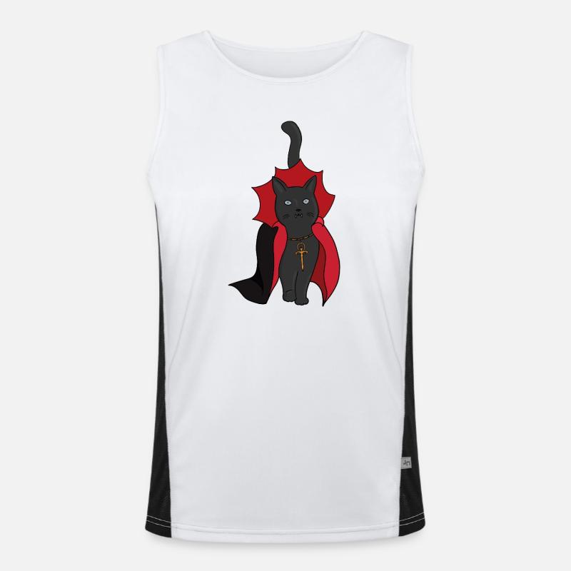 Black Cat Vampire Men's Functional Contrast Tank Top 