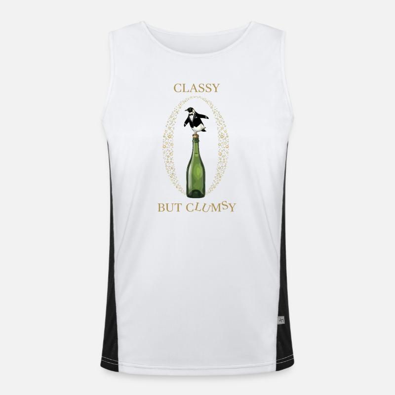 Classy Clumsy Penguin Men's Functional Contrast Tank Top 