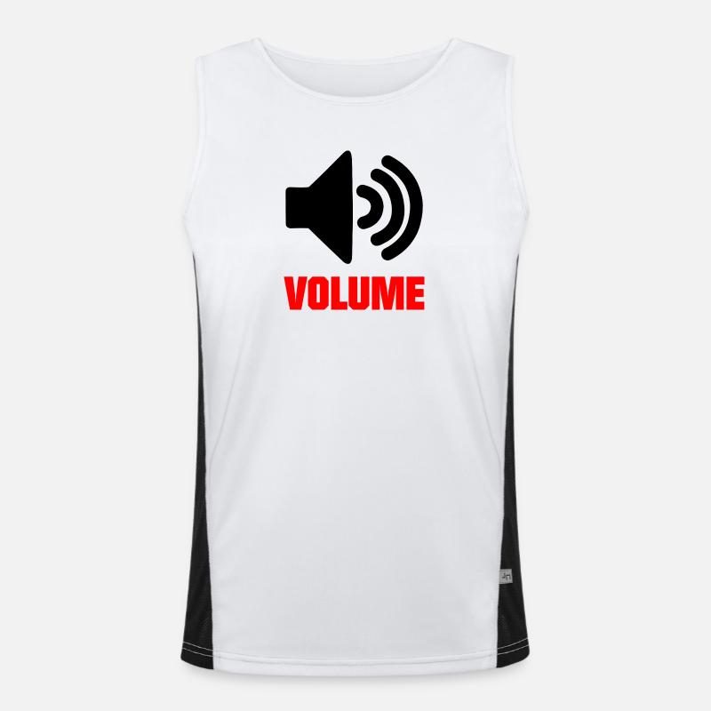 speaker volume Men's Functional Contrast Tank Top 
