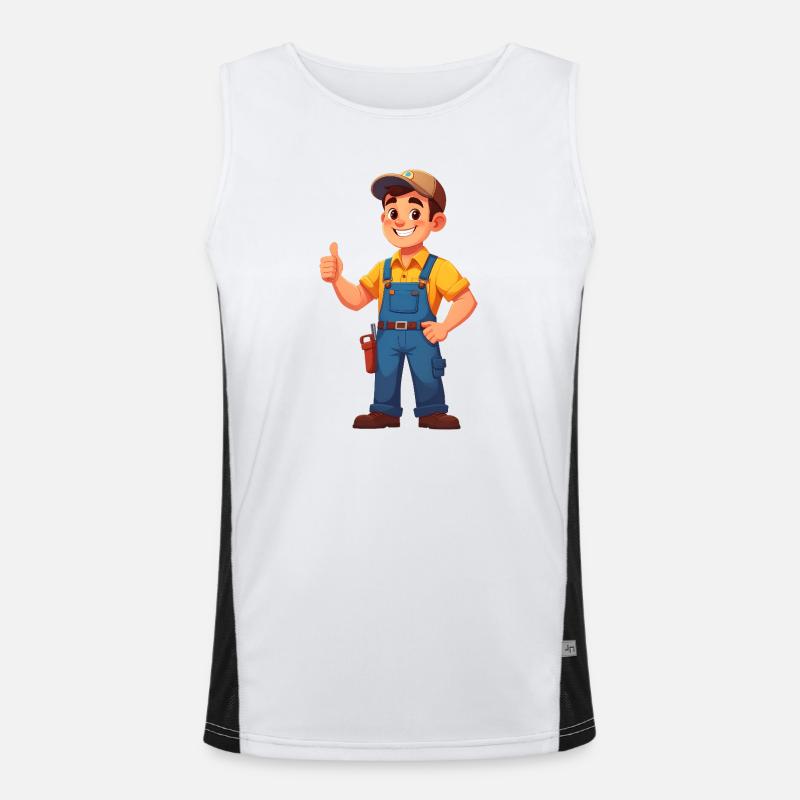 Mechaniker oder Handwerker Funktionelles Kontrast-Tank Top für Männer 
