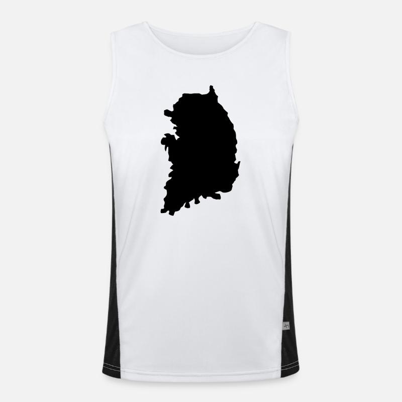 Carte de la Corée du Sud Débardeur respirant contrasté Homme 