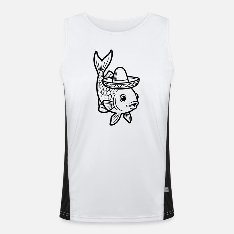 fish sombrero Men's Functional Contrast Tank Top 