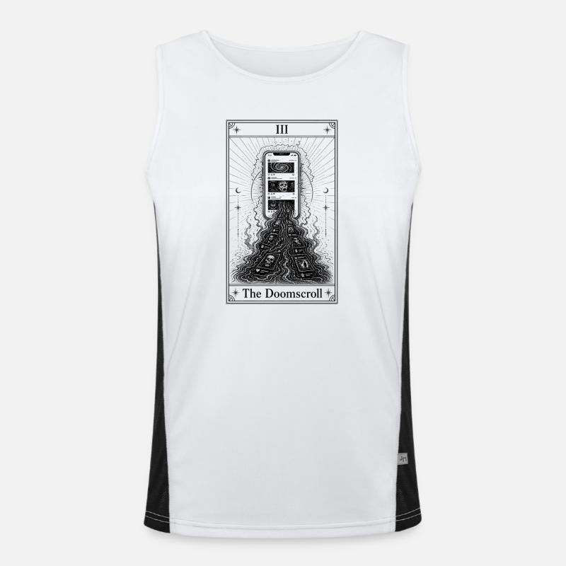 Endless Scrolling | Tarot Card | Doomscrolling Men's Functional Contrast Tank Top 