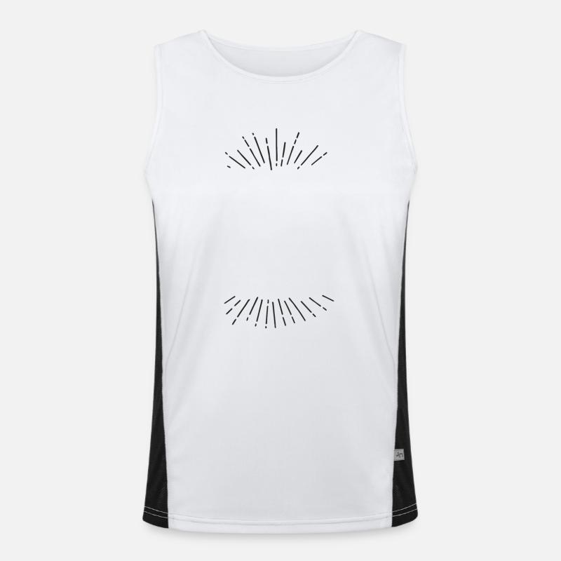 helle Strahlen Funktionelles Kontrast-Tank Top für Männer 