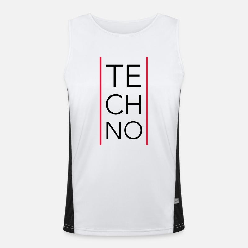 Techno Funktionelles Kontrast-Tank Top für Männer 