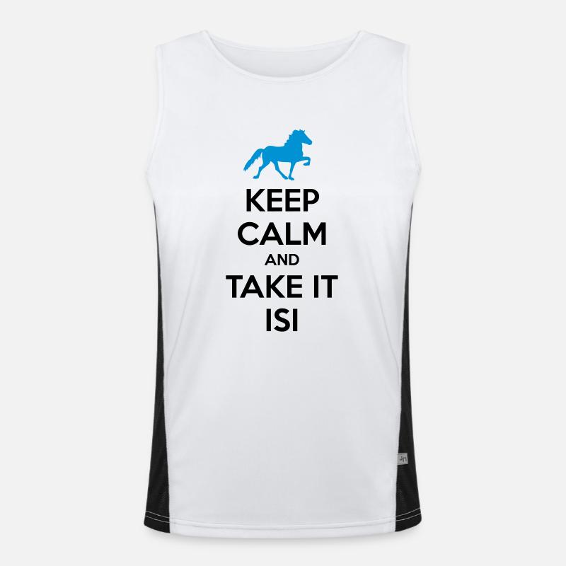 Keep Calm and Take it Isi Men's Functional Contrast Tank Top 