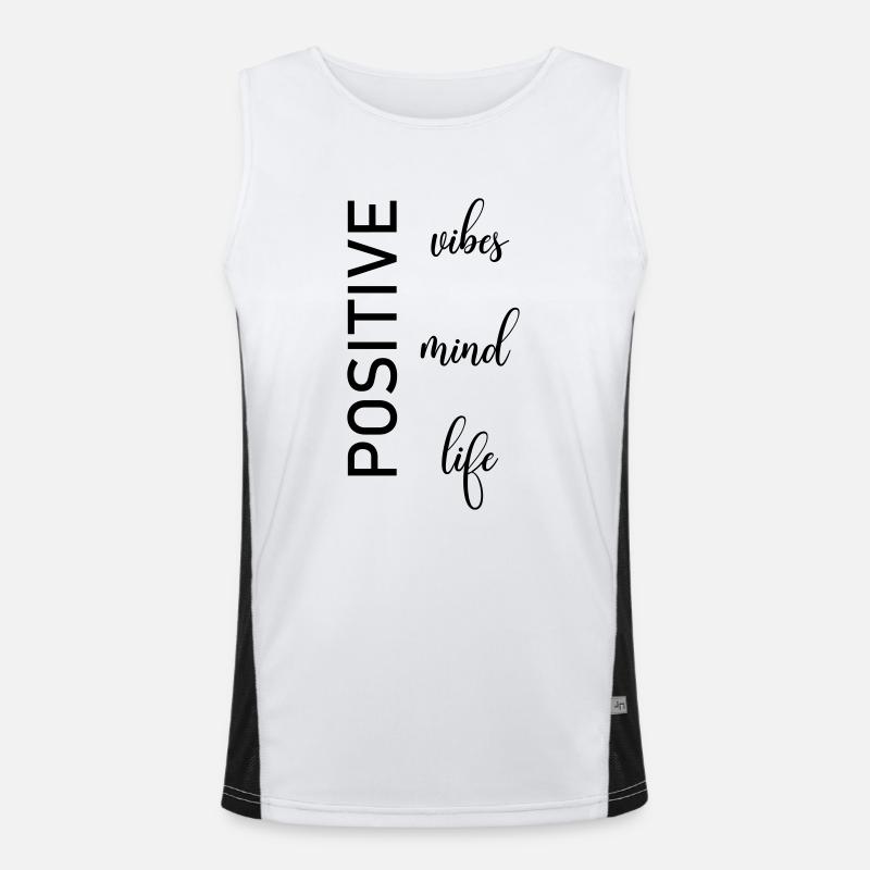 Positive thoughts Men's Functional Contrast Tank Top 