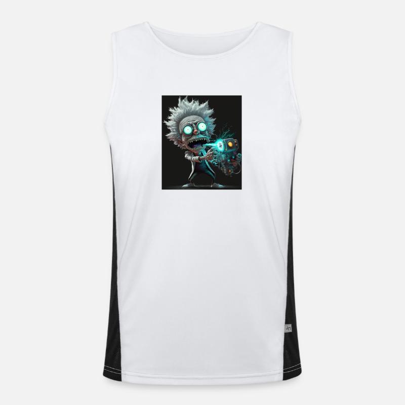 Crazzy Rick Funktionelles Kontrast-Tank Top für Männer 