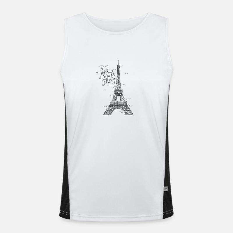 Paris Eiffelturm - Take me to Paris Funktionelles Kontrast-Tank Top für Männer 