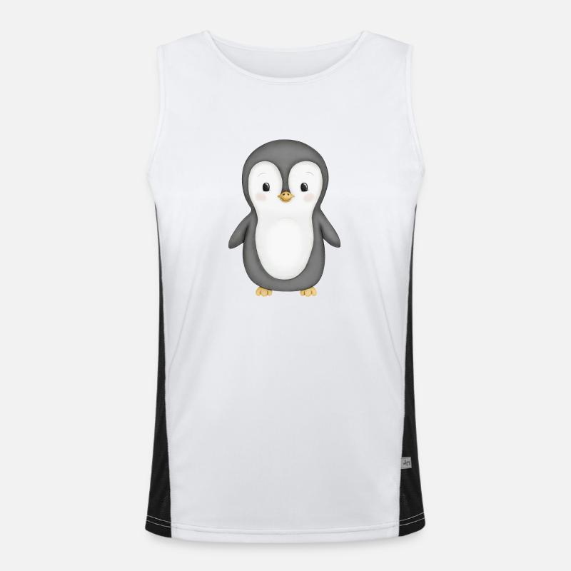 süßer Pinguin Funktionelles Kontrast-Tank Top für Männer 