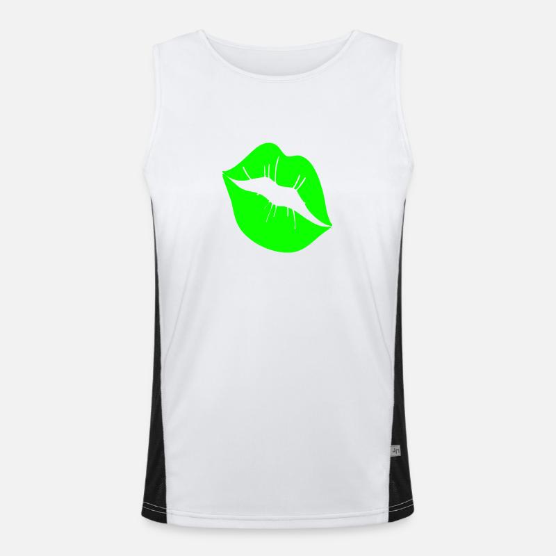 Bouche Baiser Baiser Bouche Débardeur respirant contrasté Homme 