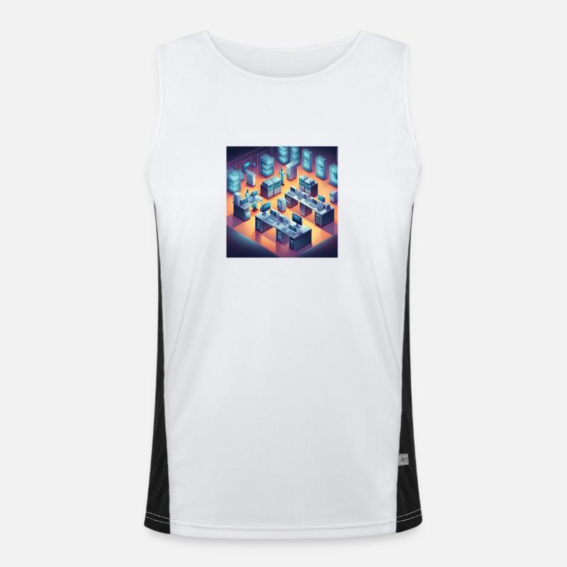 Server room Men's Functional Contrast Tank Top 