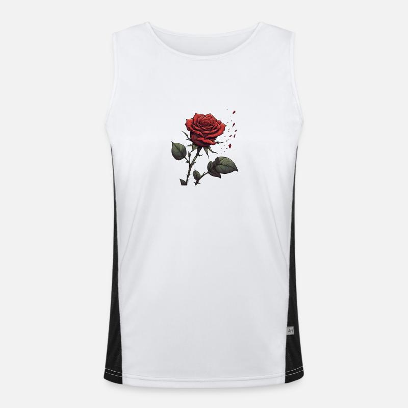 Le signe de l’amour éternel - la rose rouge Débardeur respirant contrasté Homme