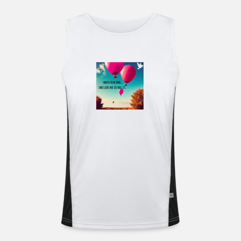 Luftballon Geschenkidee Funktionelles Kontrast-Tank Top für Männer 