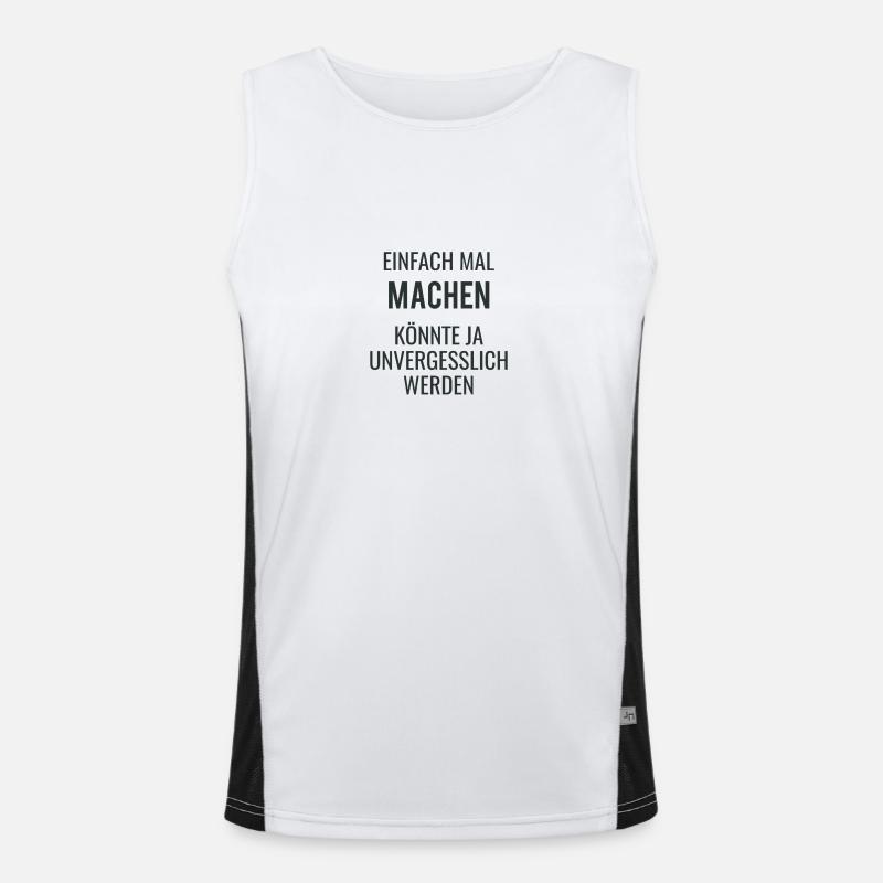 Einfach Mal Machen Funktionelles Kontrast-Tank Top für Männer 