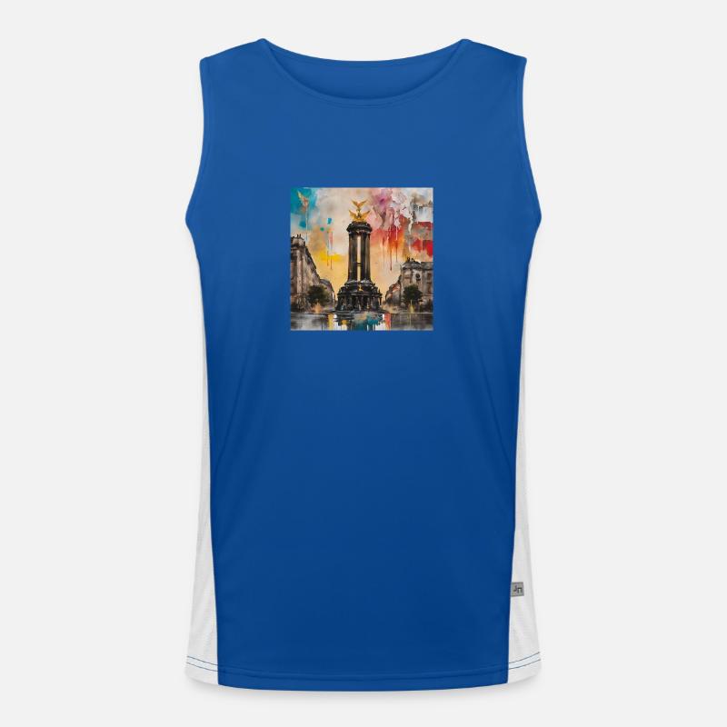 Siegessäule Funktionelles Kontrast-Tank Top für Männer 