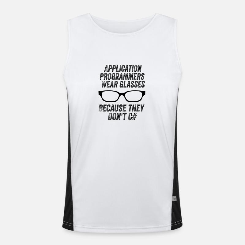 Lustige Programmierer Funktionelles Kontrast-Tank Top für Männer 