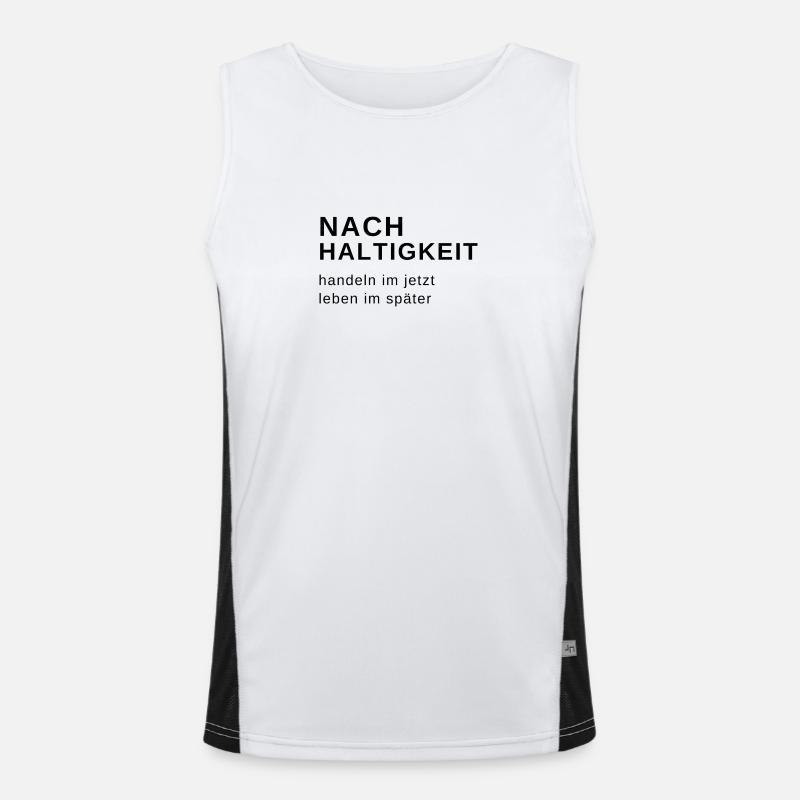 Nachhaltigkeit nachhaltig definition geschenk Funktionelles Kontrast-Tank Top für Männer 