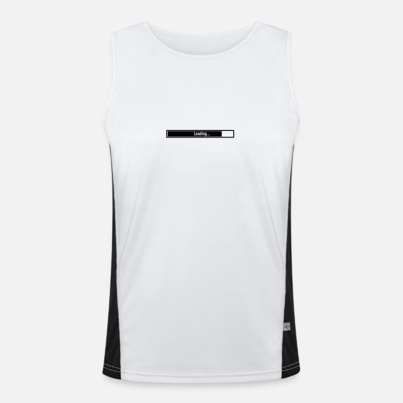 loading - Men's Functional Contrast Tank Top  - white/black