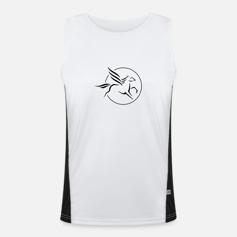 Pegasus im Kreis Funktionelles Kontrast-Tank Top für Männer 