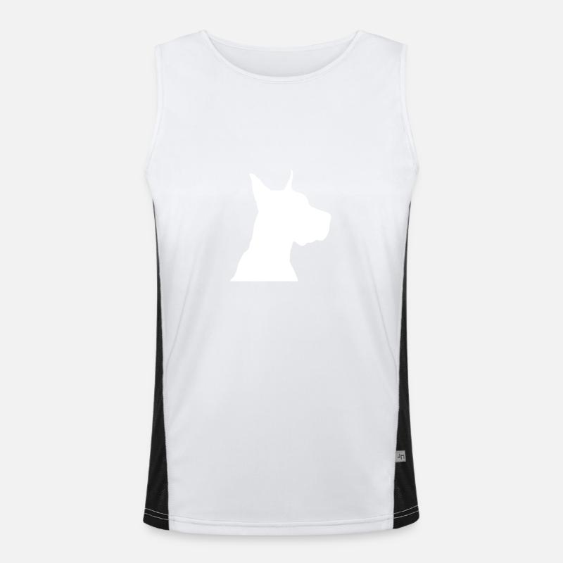 dobermann Funktionelles Kontrast-Tank Top für Männer 