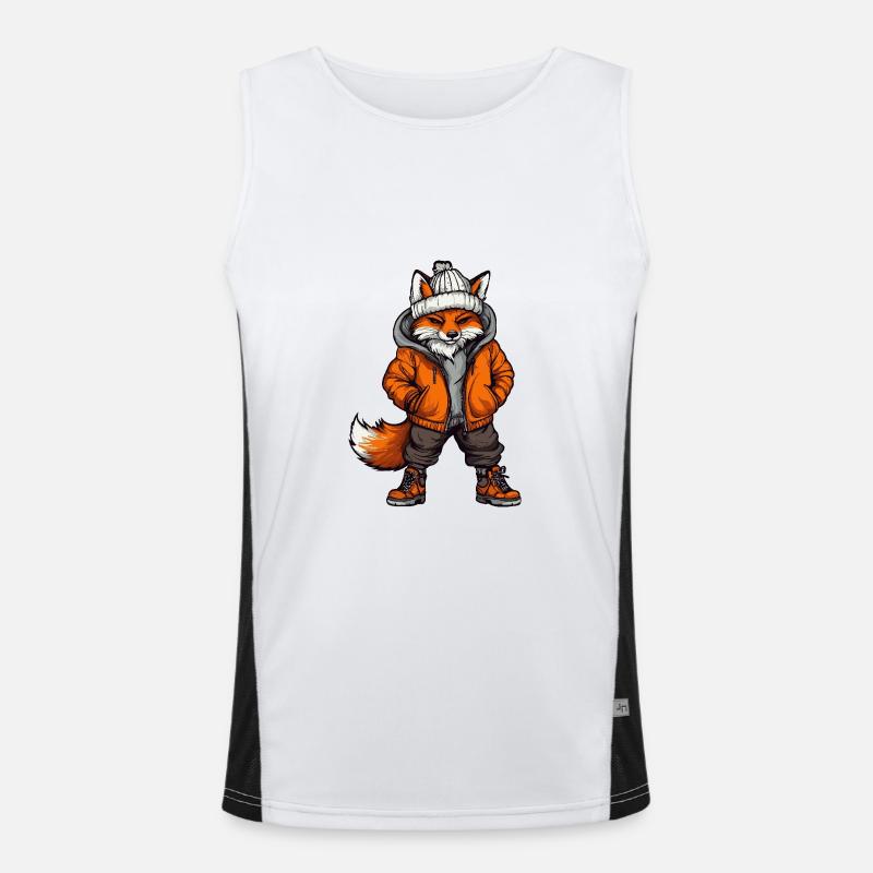 Fox Funny Winter Men's Functional Contrast Tank Top 