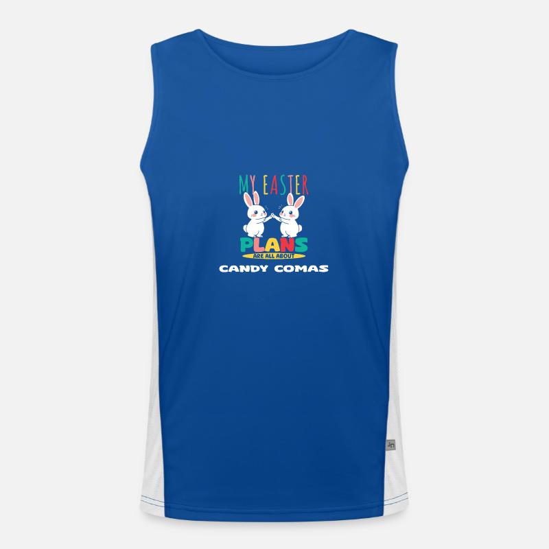 My Easter Plans Are All About Candy Comas Men's Functional Contrast Tank Top 