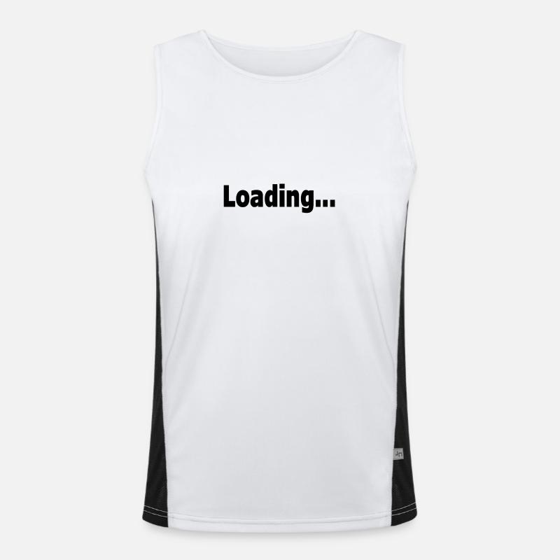 Loading - Men's Functional Contrast Tank Top  - white/black