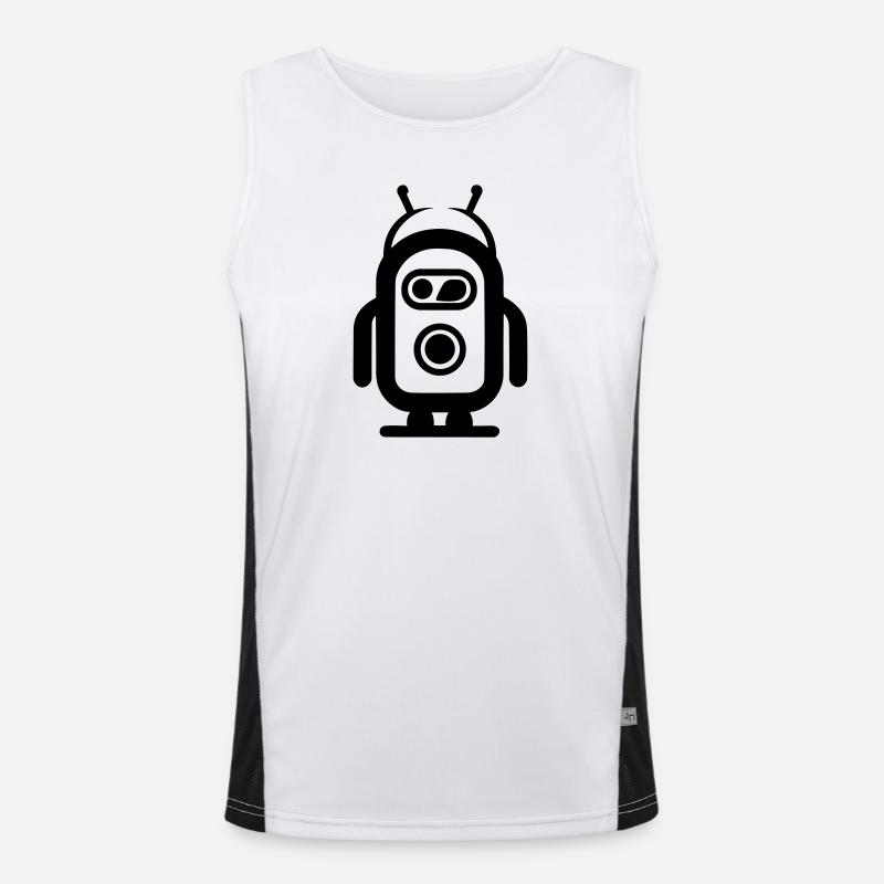 Small robot Men's Functional Contrast Tank Top 