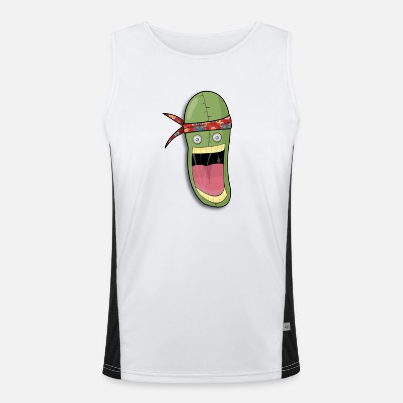 Karate Bohne Funktionelles Kontrast-Tank Top für Männer 
