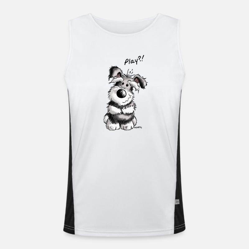 Play Schnauzer Funktionelles Kontrast-Tank Top für Männer 