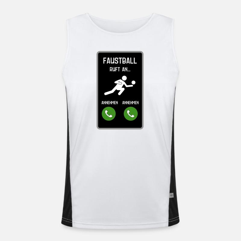 Faustball ruft an Funktionelles Kontrast-Tank Top für Männer 