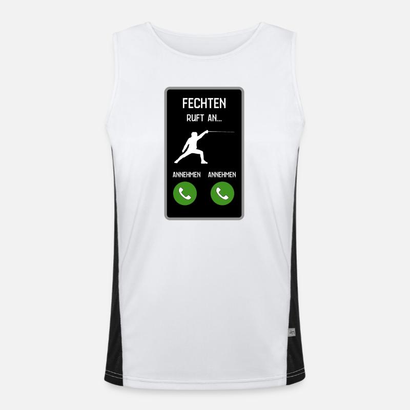 Fechten ruft an Funktionelles Kontrast-Tank Top für Männer 